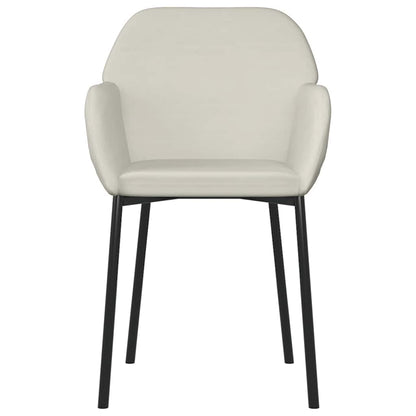 vidaXL Chaises de salle à manger 2 pcs Crème Velours