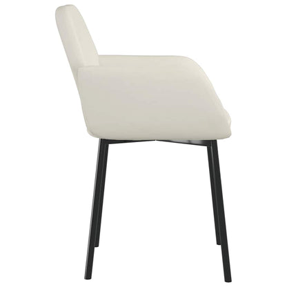 vidaXL Chaises de salle à manger 2 pcs Crème Velours