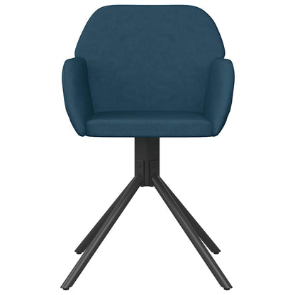vidaXL Chaises de salle à manger pivotantes 2 pcs Velours bleu