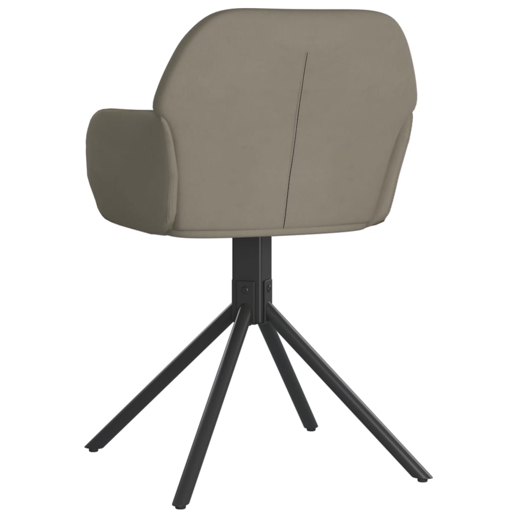 vidaXL Chaises de salle à manger pivotantes 2 pcs Gris clair Velours