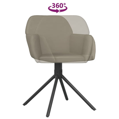 vidaXL Chaises de salle à manger pivotantes 2 pcs Gris clair Velours
