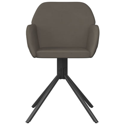 vidaXL Chaises de salle à manger 2 pcs Pivotantes Gris foncé Velours