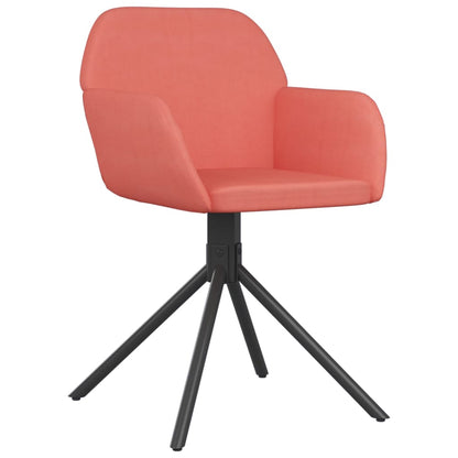 vidaXL Chaises de salle à manger 2 pcs Pivotantes Velours rose