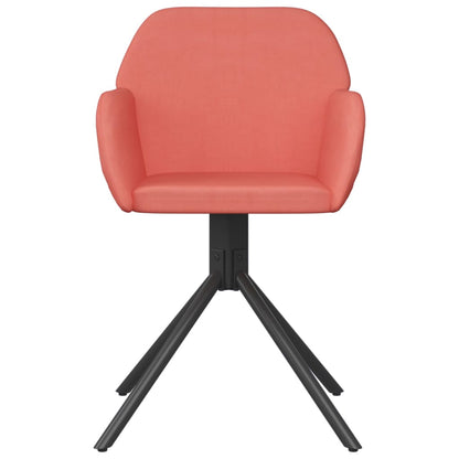vidaXL Chaises de salle à manger 2 pcs Pivotantes Velours rose