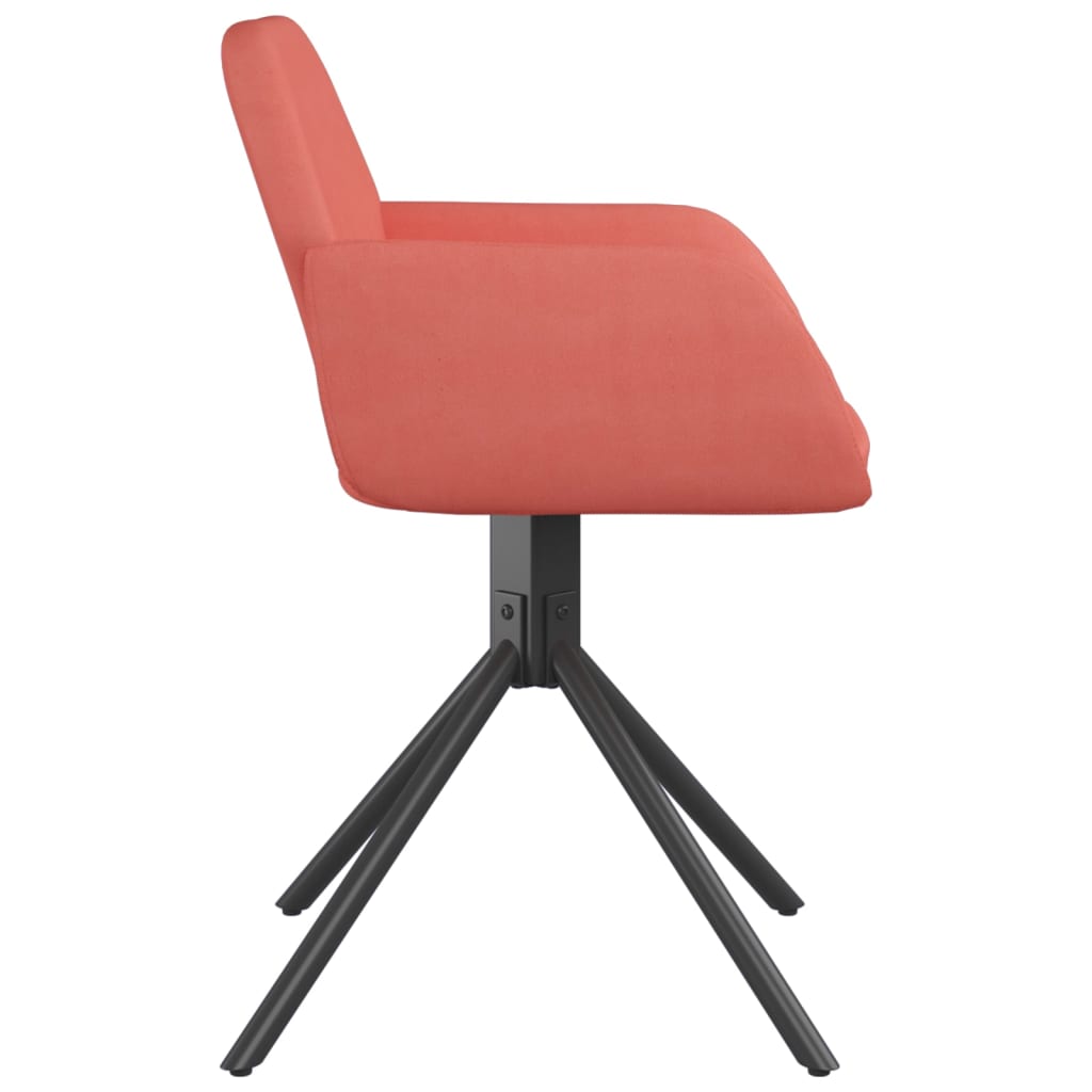 vidaXL Chaises de salle à manger 2 pcs Pivotantes Velours rose