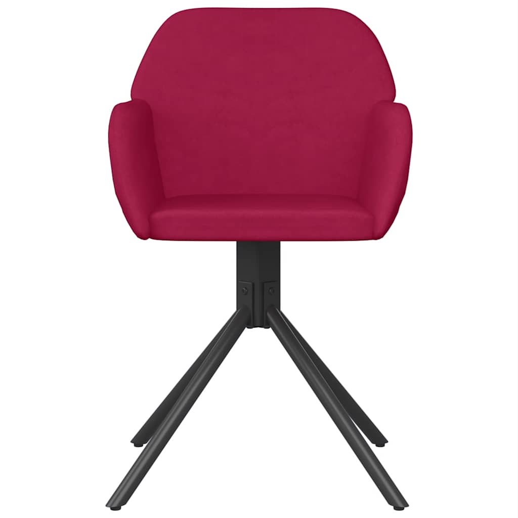 vidaXL Chaises de salle à manger pivotantes 2 pcs Velours rouge bordeaux