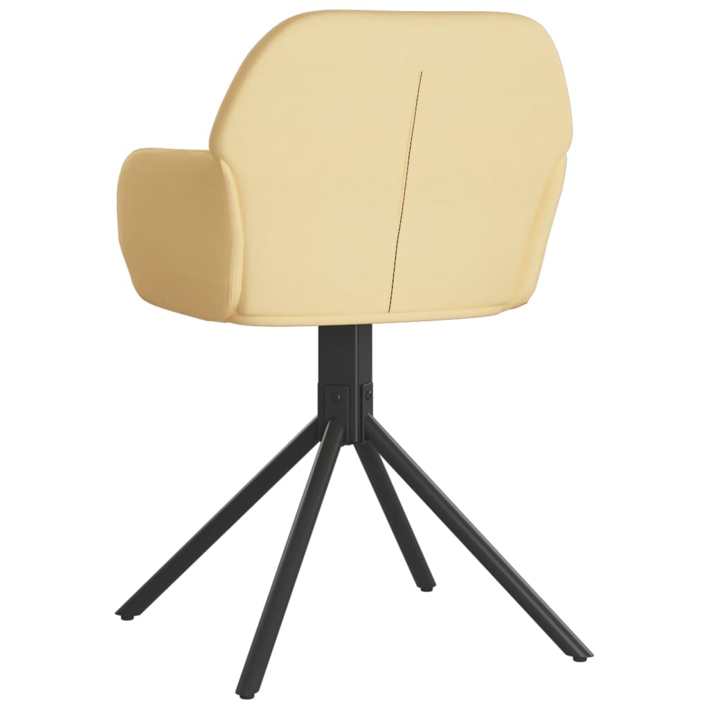 vidaXL Chaises de salle à manger pivotantes 2 pcs Crème Velours