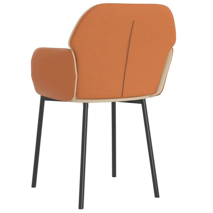 vidaXL Chaises de salle à manger 2 pcs Crème Tissu et similicuir