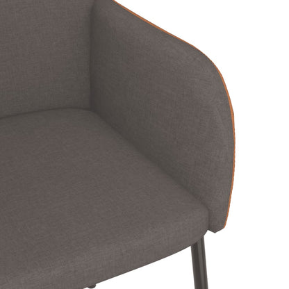 vidaXL Chaises de salle à manger 2 pcs Tissu et similicuir gris foncé