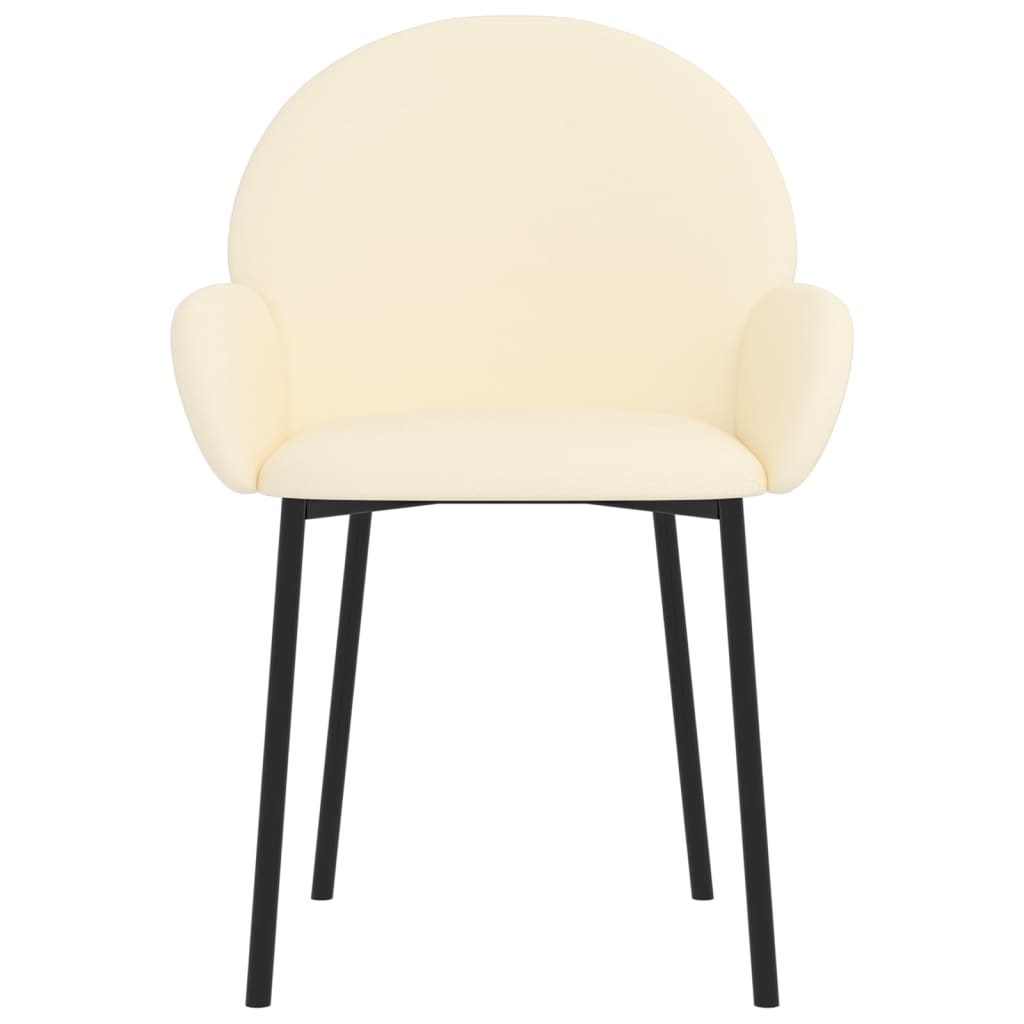 vidaXL Chaises de salle à manger 2 pcs Similicuir crème
