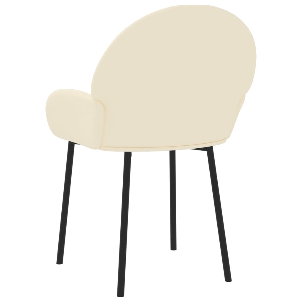vidaXL Chaises de salle à manger 2 pcs Similicuir crème