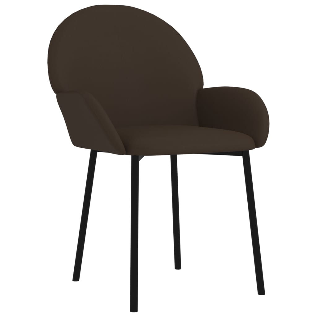 vidaXL Chaises de salle à manger 2 pcs Similicuir Marron