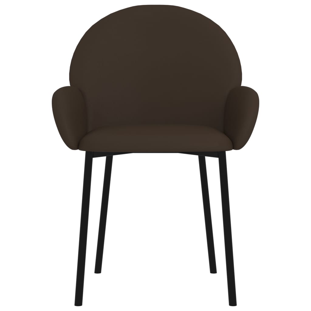 vidaXL Chaises de salle à manger 2 pcs Similicuir Marron