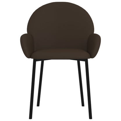 vidaXL Chaises de salle à manger 2 pcs Similicuir Marron