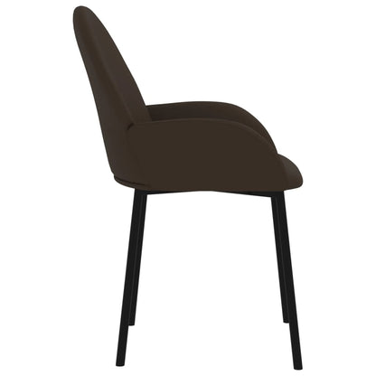 vidaXL Chaises de salle à manger 2 pcs Similicuir Marron