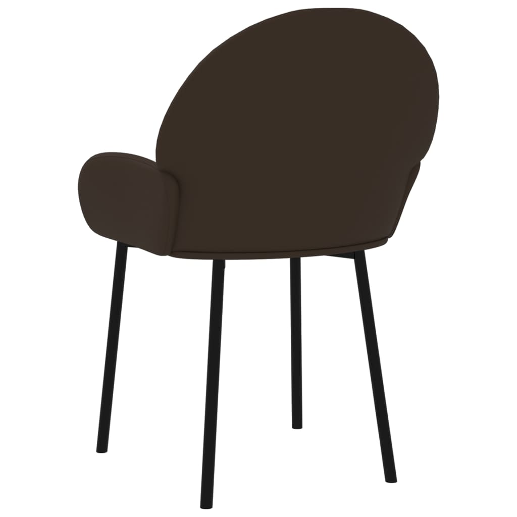 vidaXL Chaises de salle à manger 2 pcs Similicuir Marron