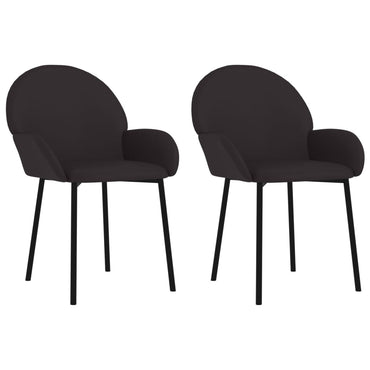vidaXL Chaises de salle à manger 2 pcs Similicuir Noir