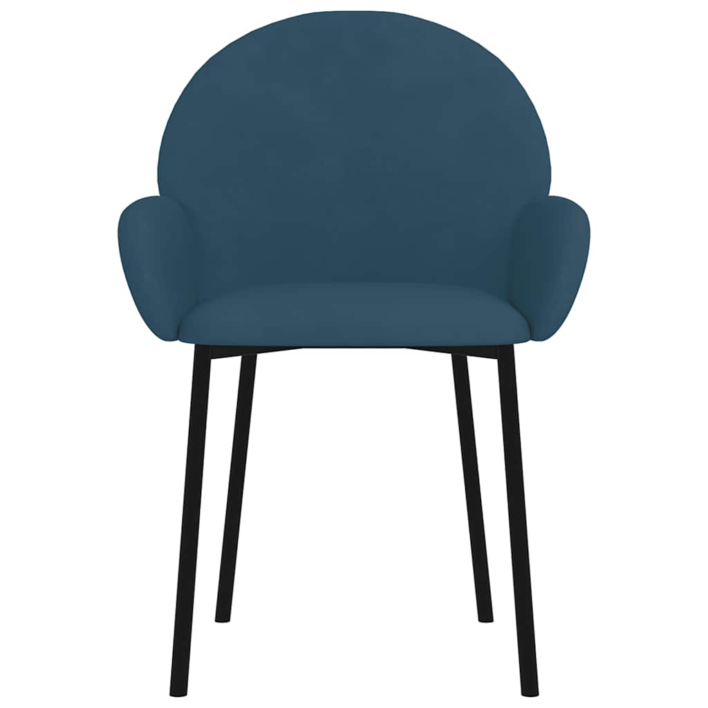 vidaXL Chaises de salle à manger 2 pcs Velours bleu