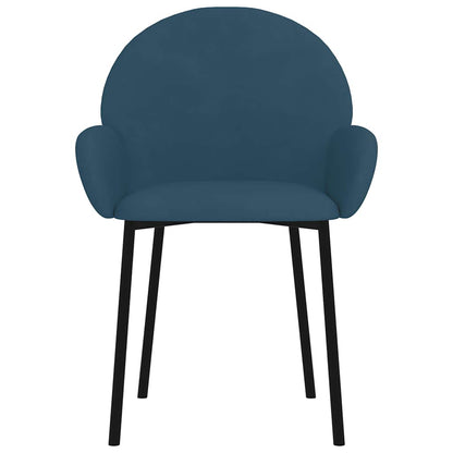 vidaXL Chaises de salle à manger 2 pcs Velours bleu