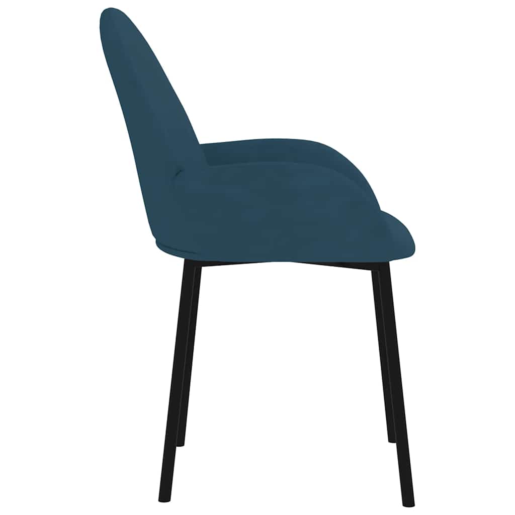 vidaXL Chaises de salle à manger 2 pcs Velours bleu