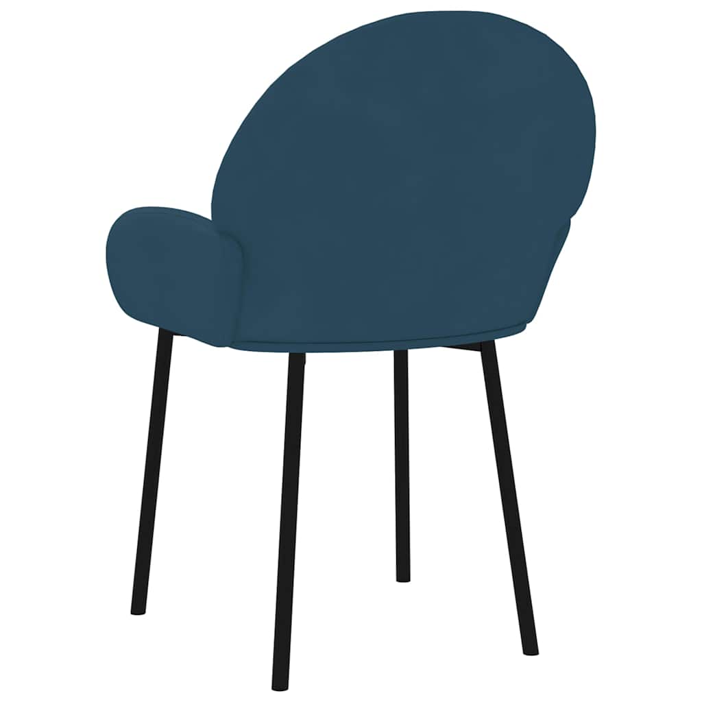 vidaXL Chaises de salle à manger 2 pcs Velours bleu