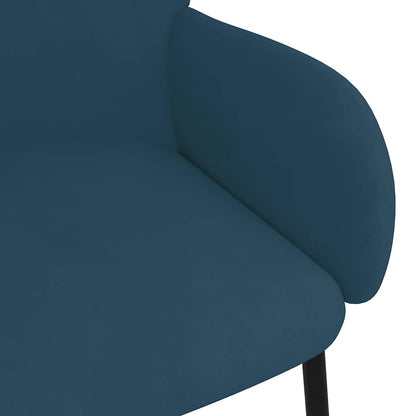 vidaXL Chaises de salle à manger 2 pcs Velours bleu