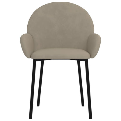 vidaXL Chaises de salle à manger 2 pcs Velours gris clair