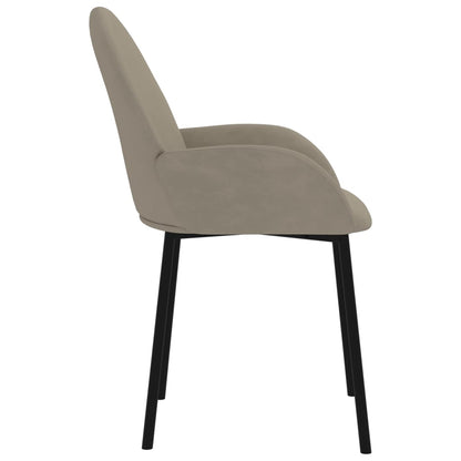 vidaXL Chaises de salle à manger 2 pcs Velours gris clair