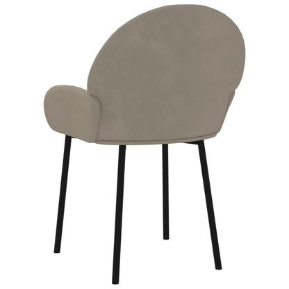 vidaXL Chaises de salle à manger 2 pcs Velours gris clair