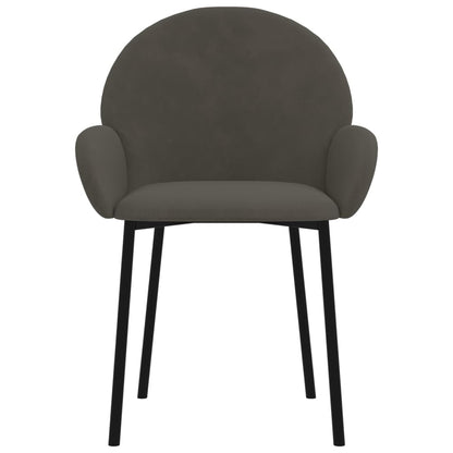 vidaXL Chaises de salle à manger 2 pcs Velours gris foncé