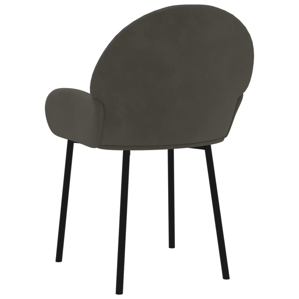vidaXL Chaises de salle à manger 2 pcs Velours gris foncé