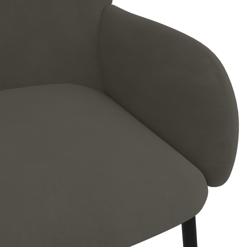 vidaXL Chaises de salle à manger 2 pcs Velours gris foncé