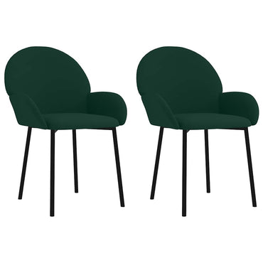 vidaXL Chaises de salle à manger 2 pcs Velours vert foncé