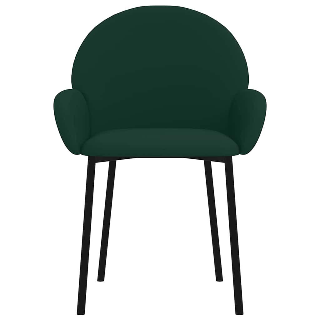 vidaXL Chaises de salle à manger 2 pcs Velours vert foncé