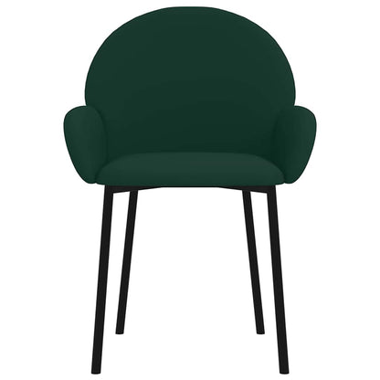 vidaXL Chaises de salle à manger 2 pcs Velours vert foncé