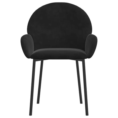 vidaXL Chaises de salle à manger 2 pcs Velours noir