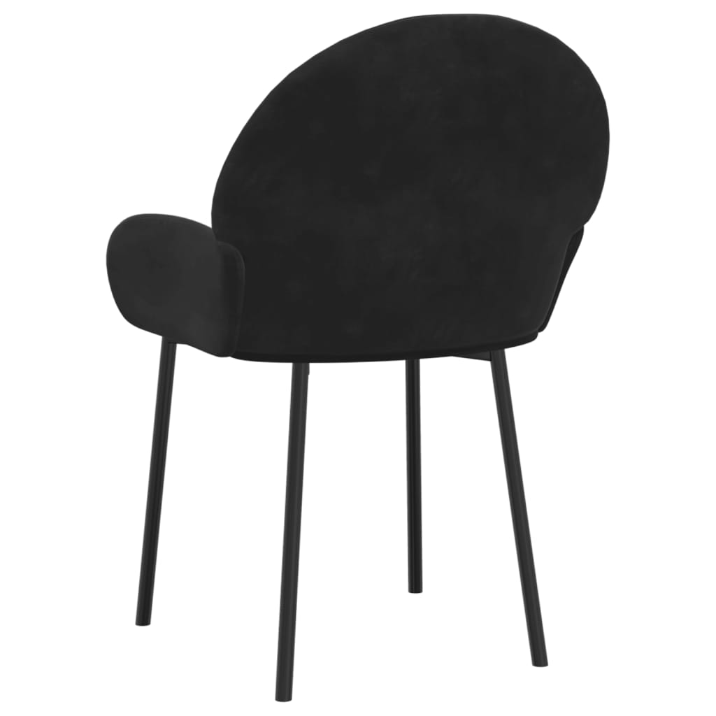 vidaXL Chaises de salle à manger 2 pcs Velours noir