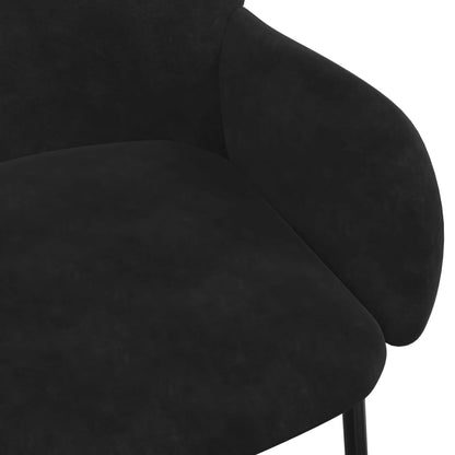 vidaXL Chaises de salle à manger 2 pcs Velours noir