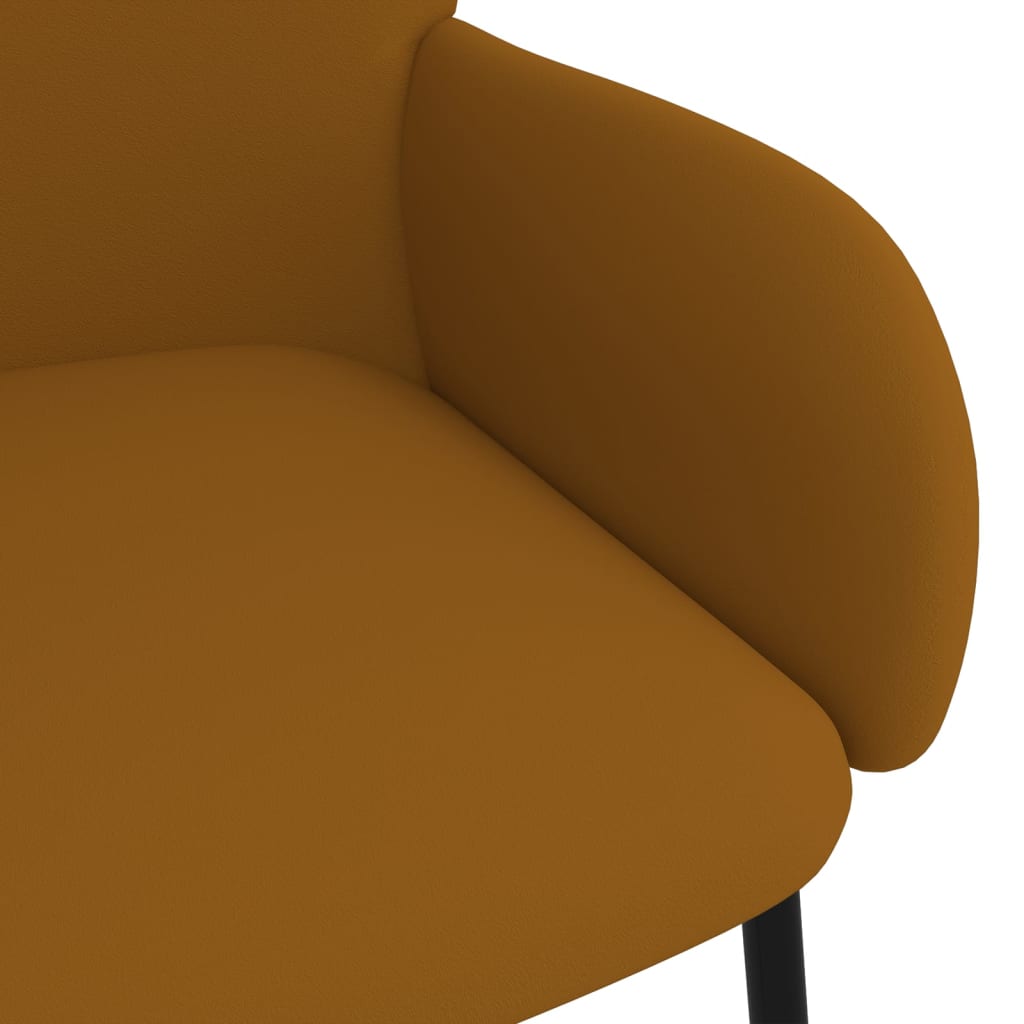 vidaXL Esszimmerstühle 2 Stk. Braun Samt