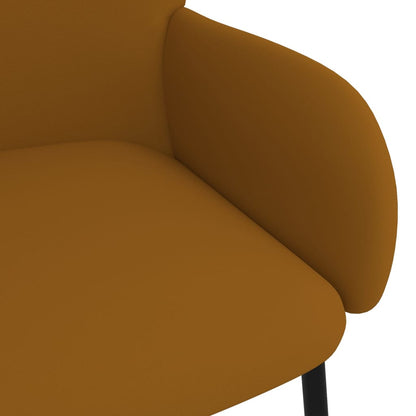 vidaXL Esszimmerstühle 2 Stk. Braun Samt