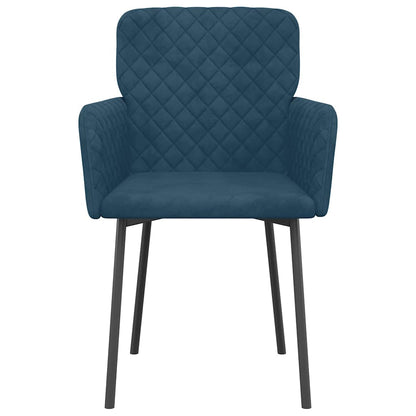 vidaXL Chaises de salle à manger 2 pcs Velours bleu