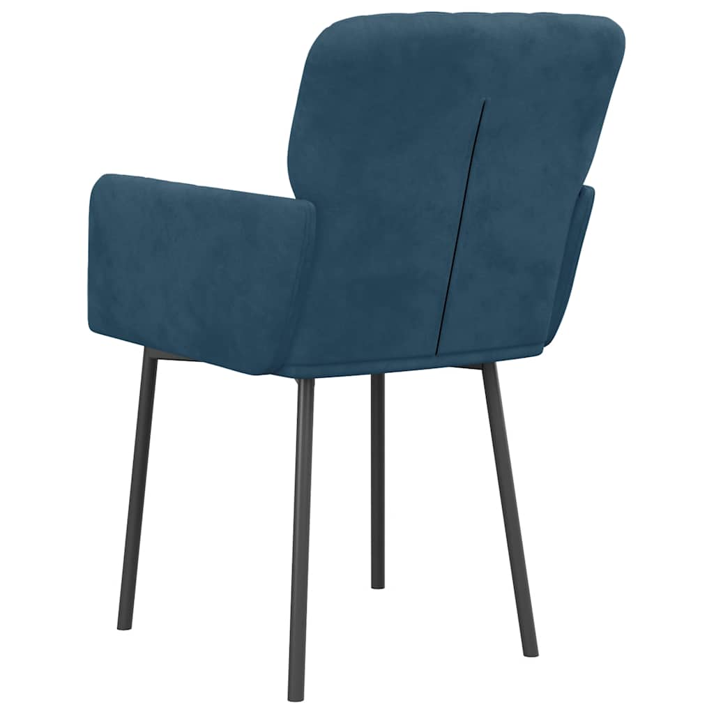 vidaXL Chaises de salle à manger 2 pcs Velours bleu