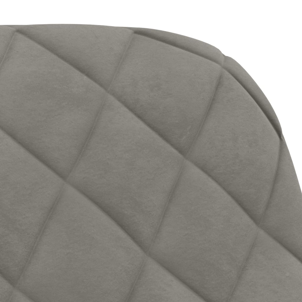 vidaXL Chaises de salle à manger 2 pcs Velours gris clair