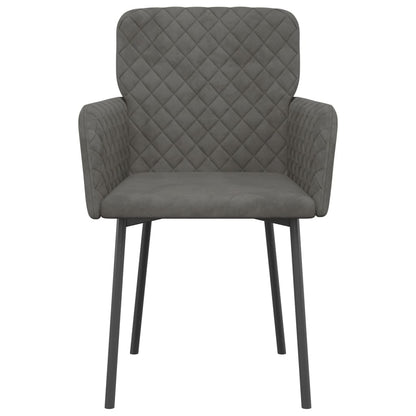 vidaXL Chaises de salle à manger 2 pcs Velours gris foncé
