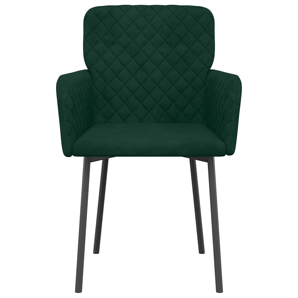 vidaXL Chaises de salle à manger 2 pcs Velours vert foncé
