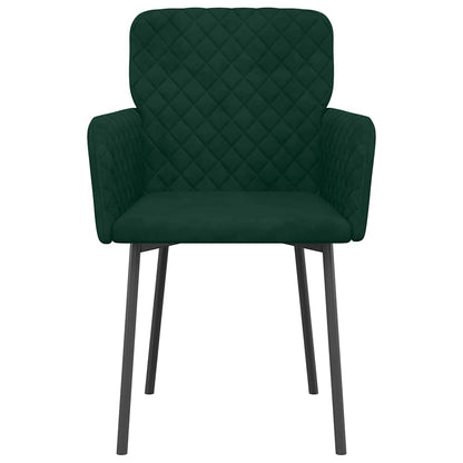 vidaXL Chaises de salle à manger 2 pcs Velours vert foncé