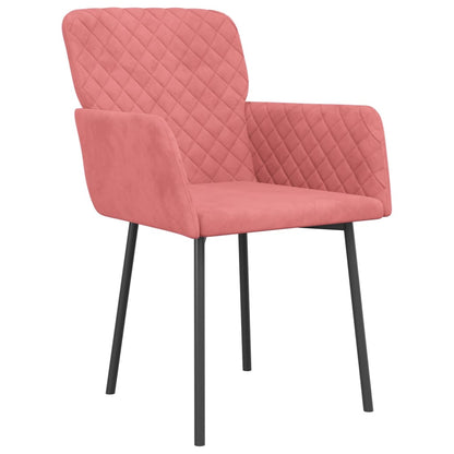 vidaXL Esszimmerstühle 2 Stk. Rosa Samt