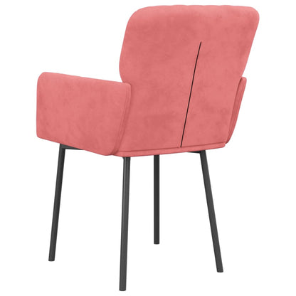 vidaXL Esszimmerstühle 2 Stk. Rosa Samt