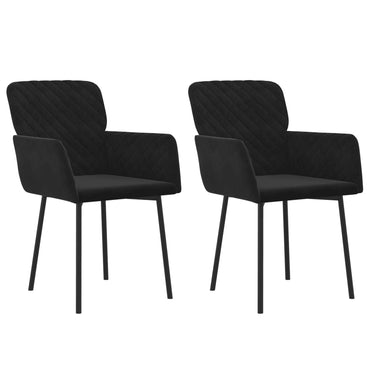 vidaXL Chaises de salle à manger 2 pcs Velours noir