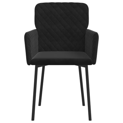 vidaXL Chaises de salle à manger 2 pcs Velours noir